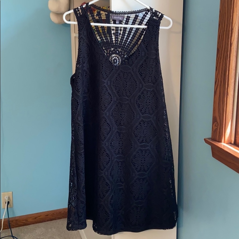 Black Lace A Line Dress 🖤
